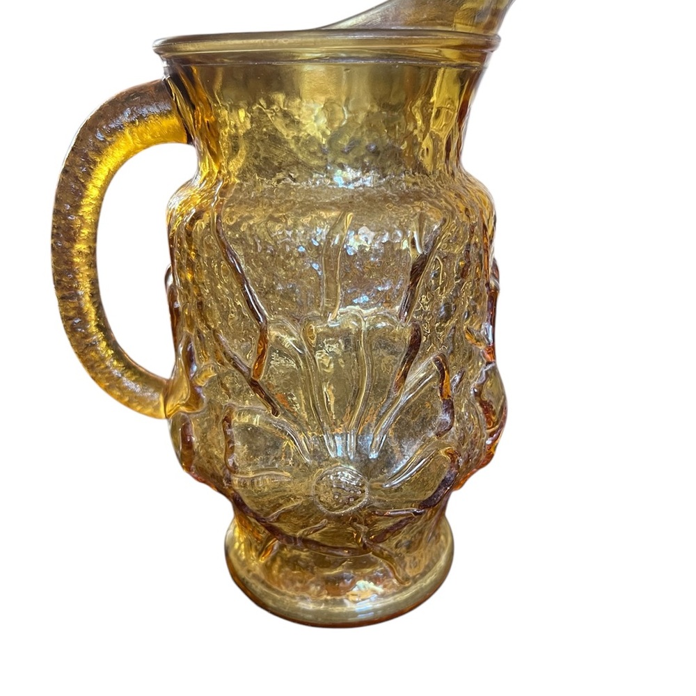 Vintage Amber Glass Anchor Hocking Pitcher